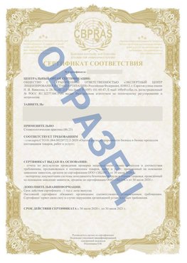 Образец Сертификат СТО 01.064.00220722.2-2020 Хабаровск Сертификат СТО 01.064.00220722.2-2020 