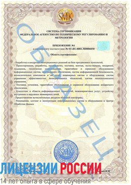 Образец сертификата соответствия (приложение) Хабаровск Сертификат ISO 27001
